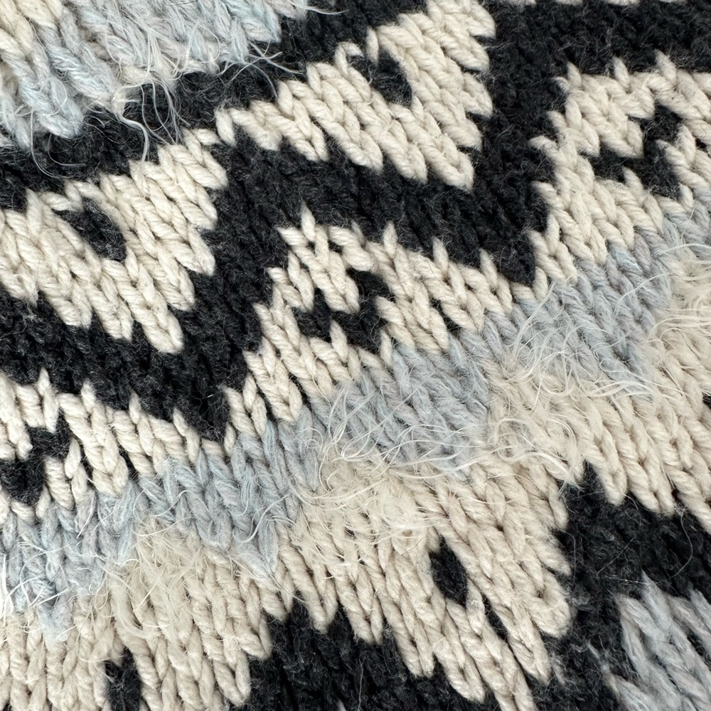 Cream Fair-isle Chunk Knit Ski Sweater